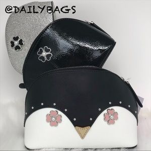 KATE SPADE PENGUIN FROSTY TRIPLE COSMETIC DOME